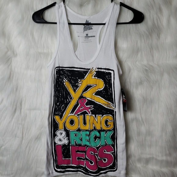 Young & Reckless Tops - Young & Reckless Graphic Multi Color Tank Top